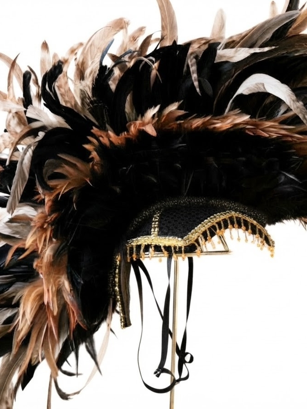 LARGE 30" Mohawk FEATHER HEd Peacu